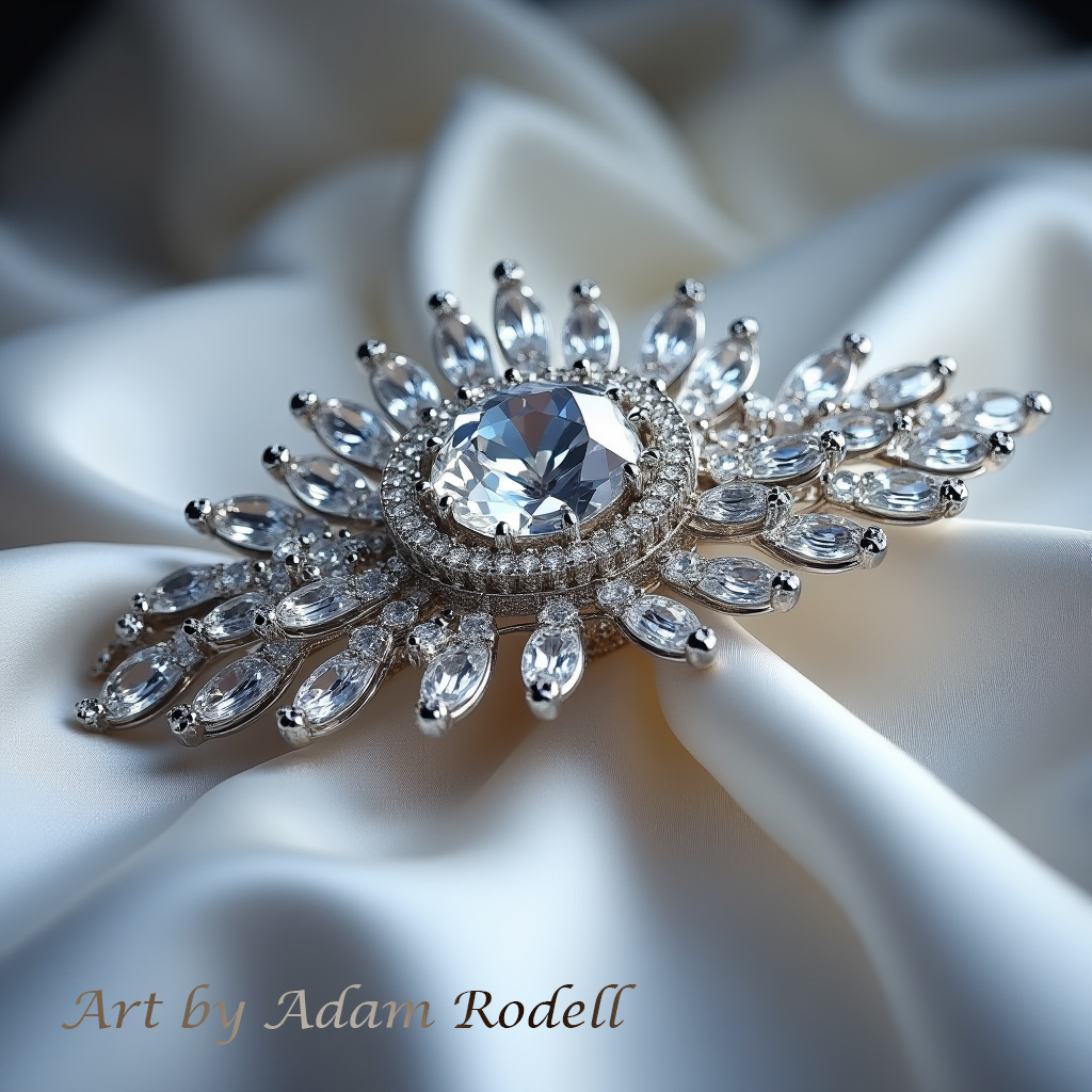 White Gold Broch with Diamonds