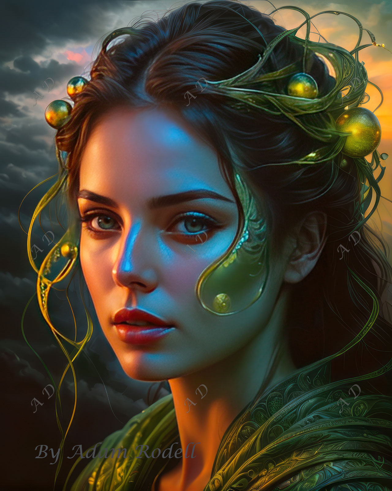 Fantasy Girls. Art by Adam Rodell