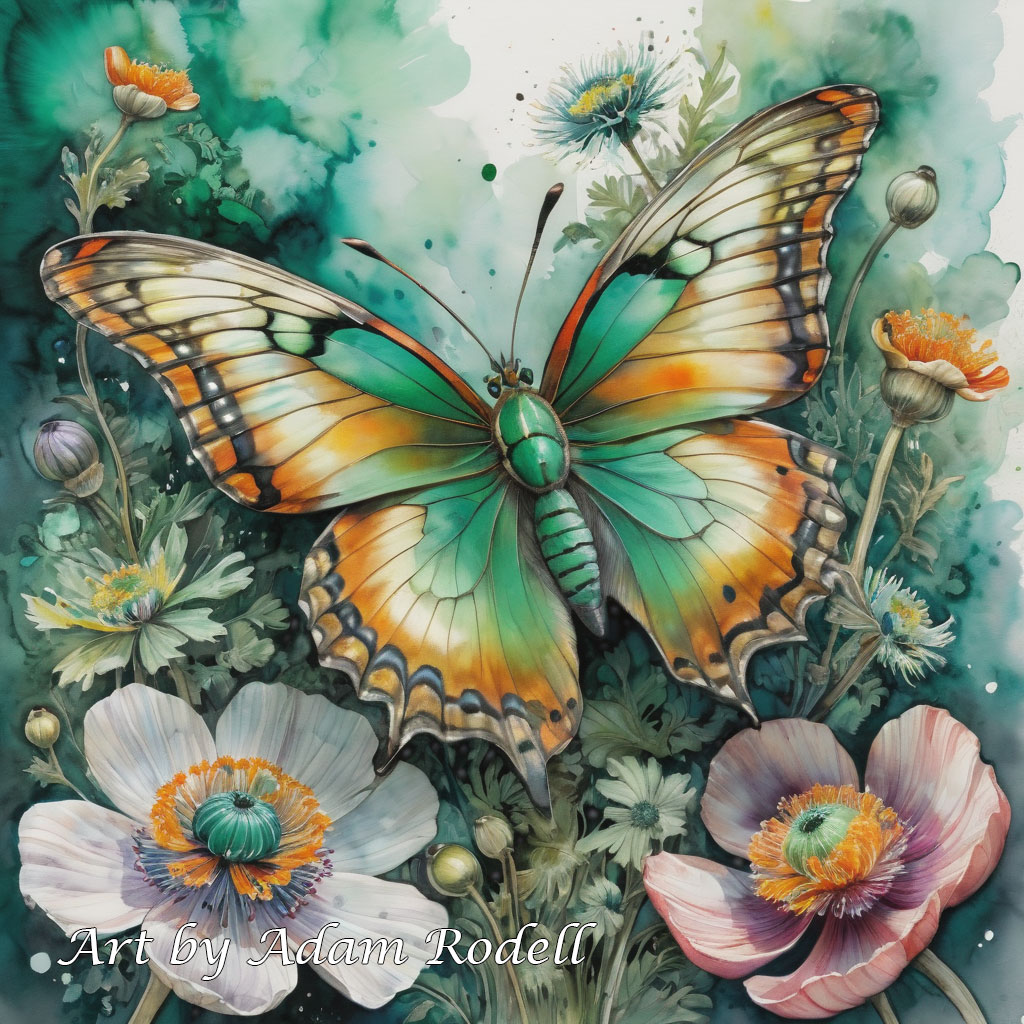 Butterflies. Art by Adam Rodell