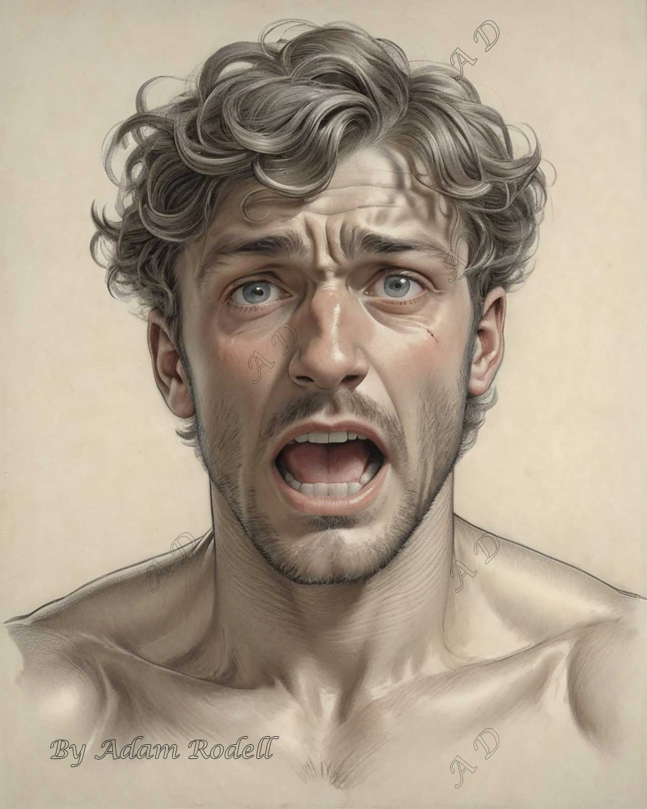 PORTRAITS OF MEN: PENCIL