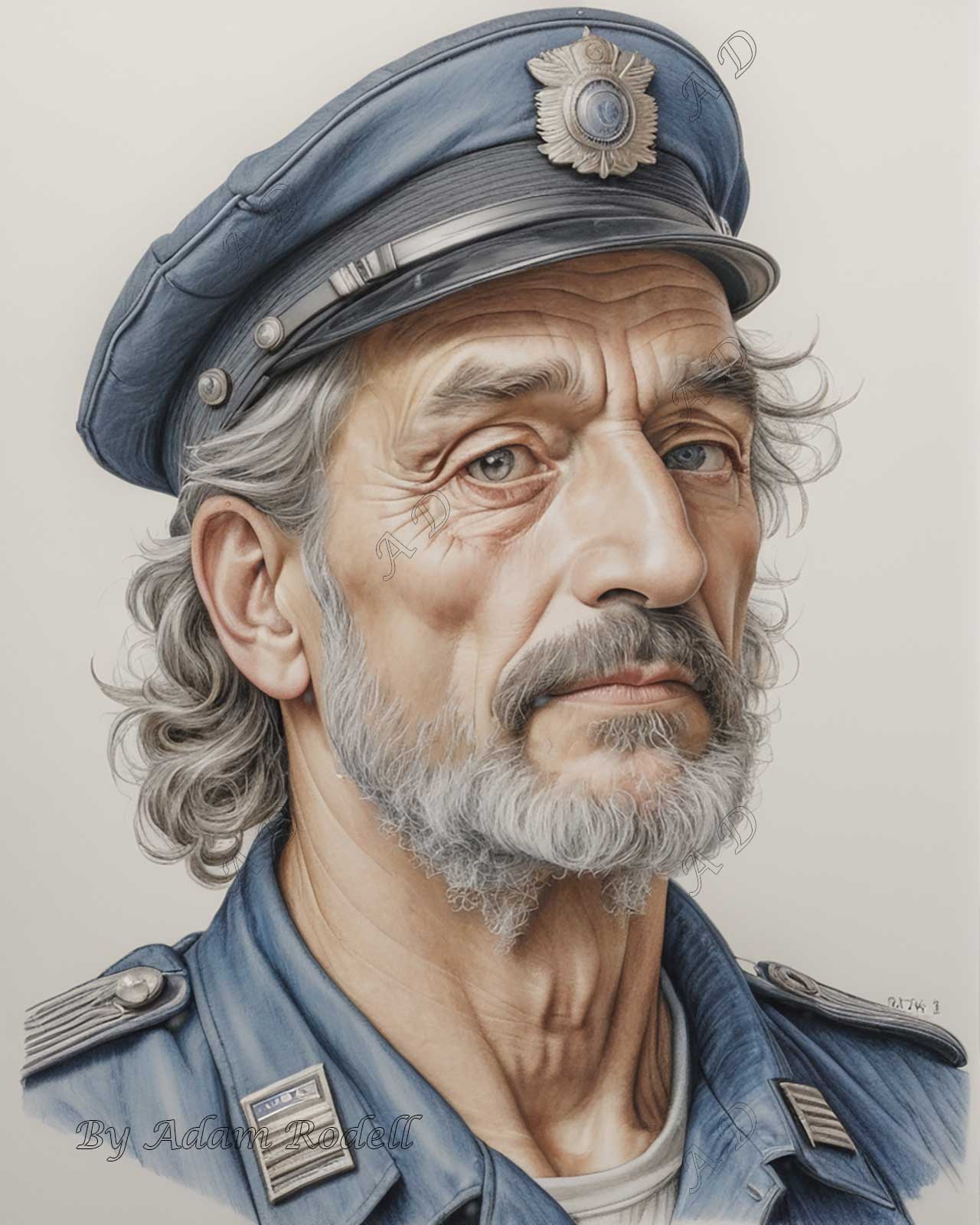 PORTRAITS OF MEN: PENCIL. Art by Adam Rodell