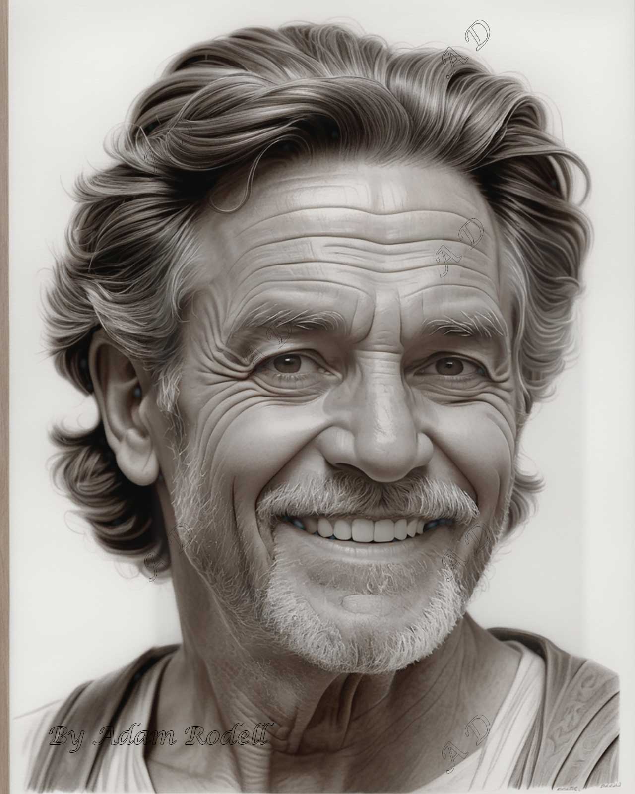 PORTRAITS OF MEN: PENCIL. Art by Adam Rodell