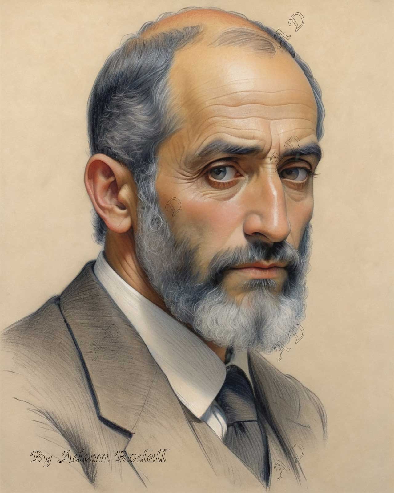 PORTRAITS OF MEN: PENCIL. Art by Adam Rodell