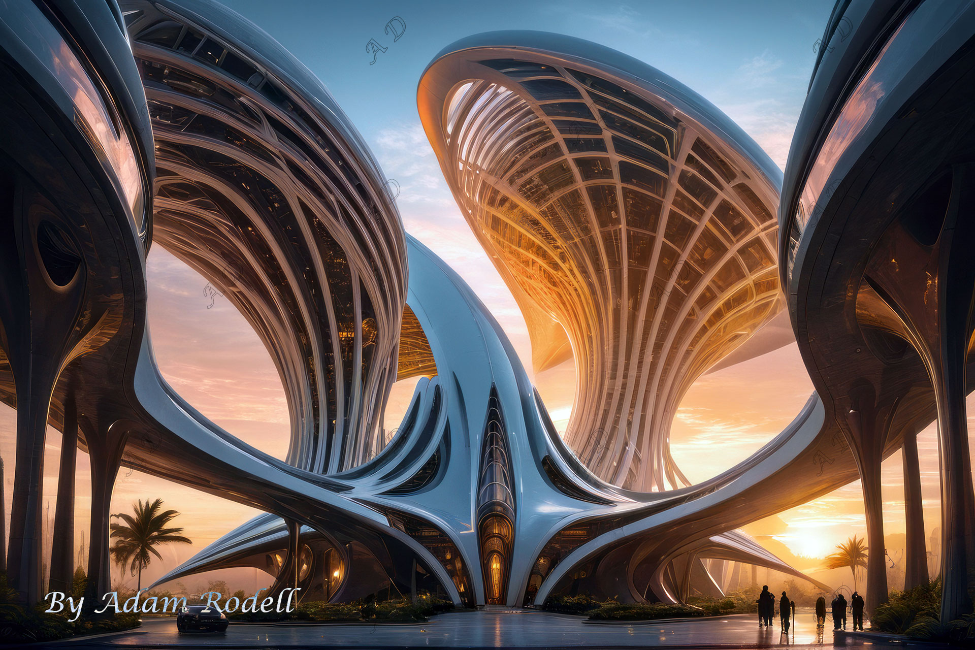 Sci-Fi PLACES. Art by Adam Rodell