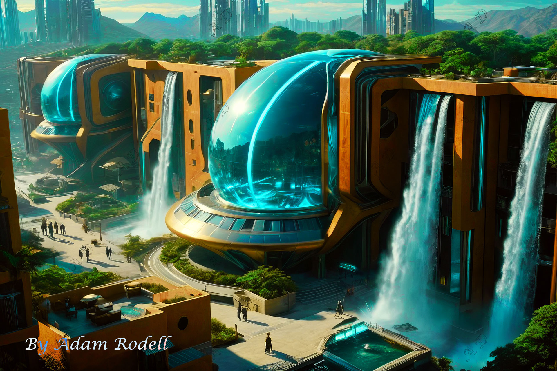 Sci-Fi PLACES. Art by Adam Rodell
