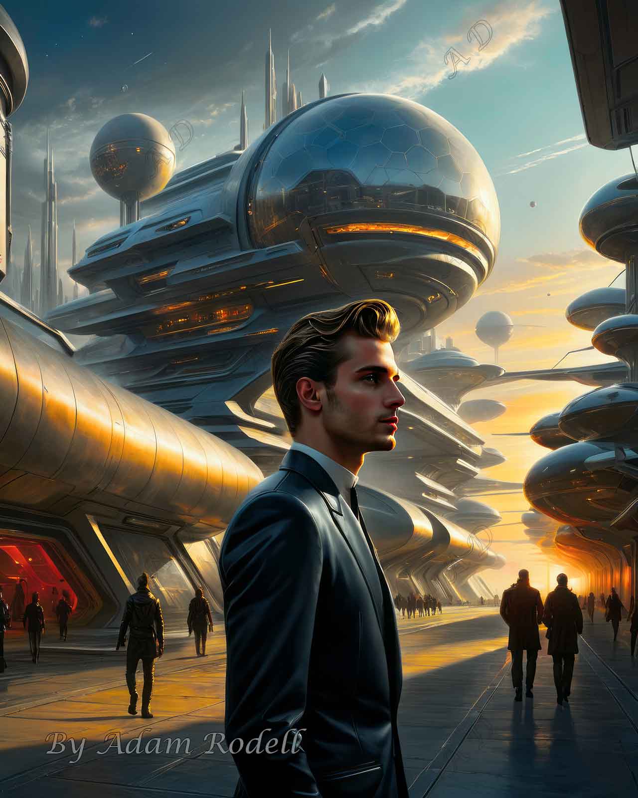 Sci-Fi PEOPLE and CREATURES. Art by Adam Rodell
